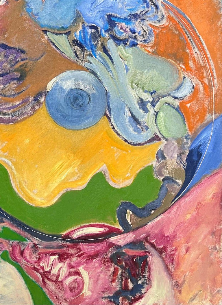 Bright & Colourful Overlapping Circles Abstract French 20th Century Painting - Image 7