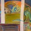 Bold Lines and Organic Forms in a Vibrant Abstract French 20th Century Painting