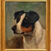 Fine Antique British Dog Oil Painting Portrait of Jack Russell Terrier John Emms