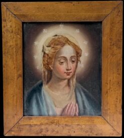 Fine 17th Century Italian Old Master Oil Painting Portrait of the Madonna