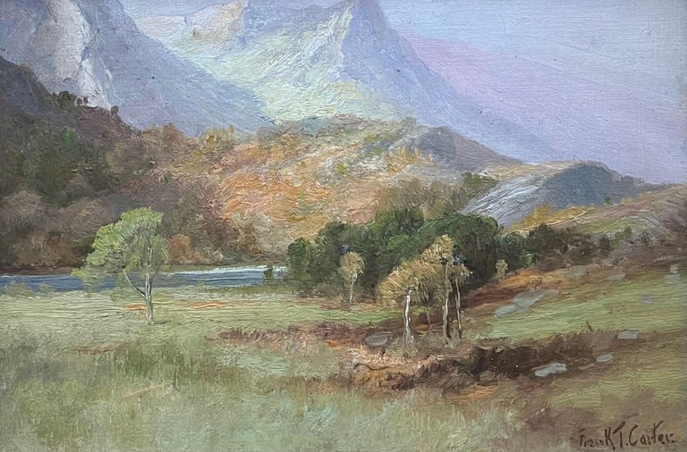 Antique Scottish Highlands Landscape Signed Oil Painting Gilt Frame - Image 2
