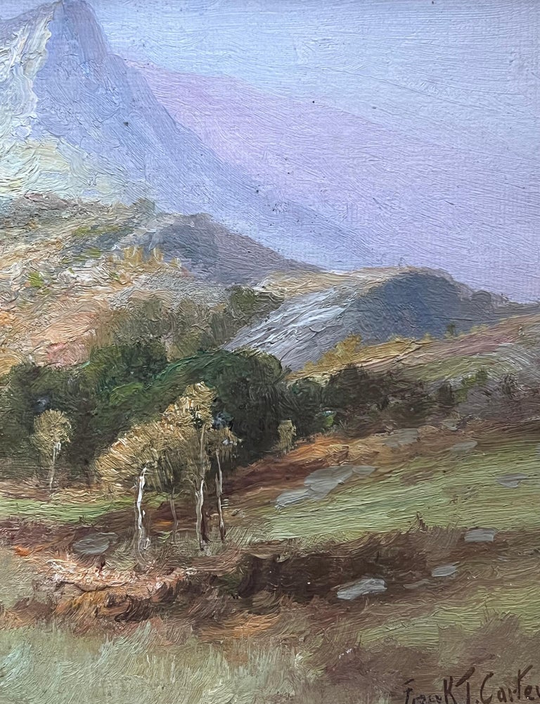 Antique Scottish Highlands Landscape Signed Oil Painting Gilt Frame - Image 3