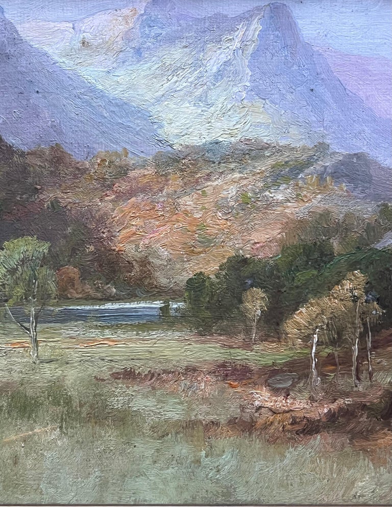 Antique Scottish Highlands Landscape Signed Oil Painting Gilt Frame - Image 4