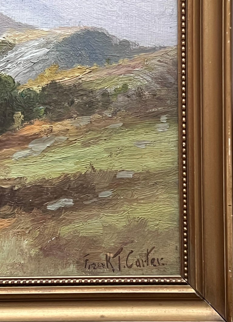 Antique Scottish Highlands Landscape Signed Oil Painting Gilt Frame - Image 7