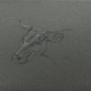 British Chalk Pencil Sketch of a Portrait of a Cow's Face