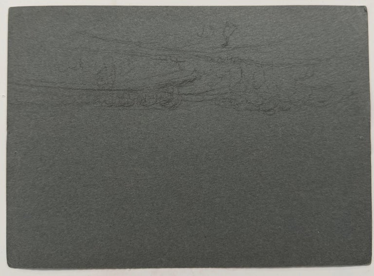 British Chalk Pencil Sketch of a Portrait of a Cow's Face - Image 3