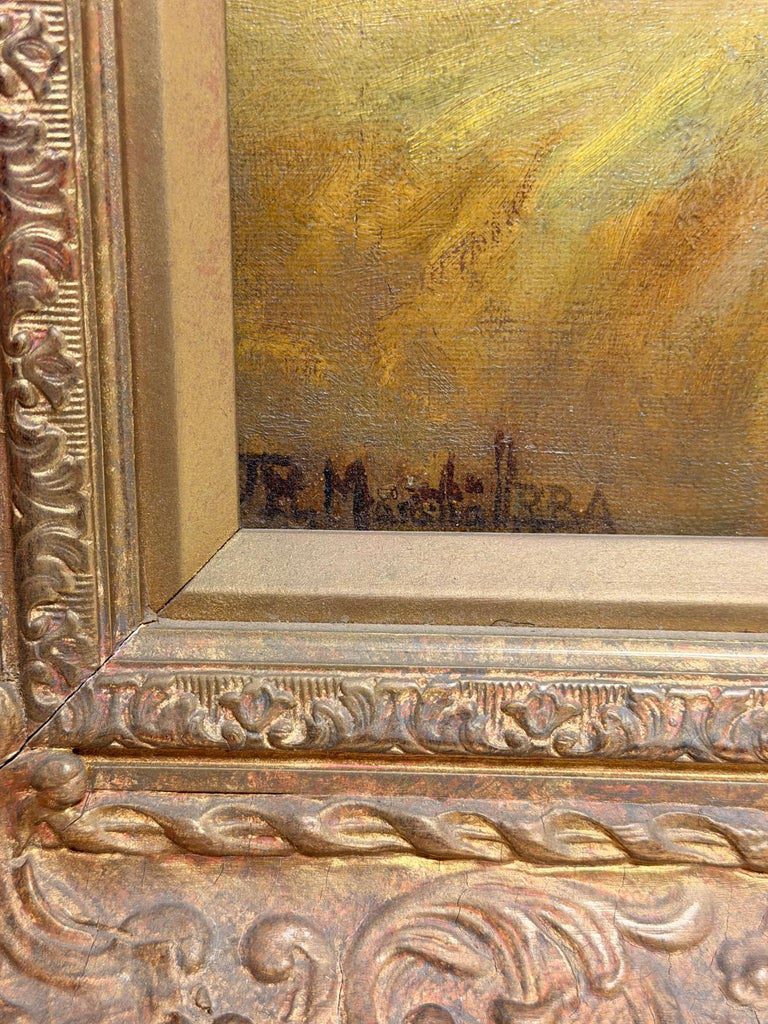 Antique English Dog Oil Painting Terrier & Naughty Puppy Framed 19th century - Image 6