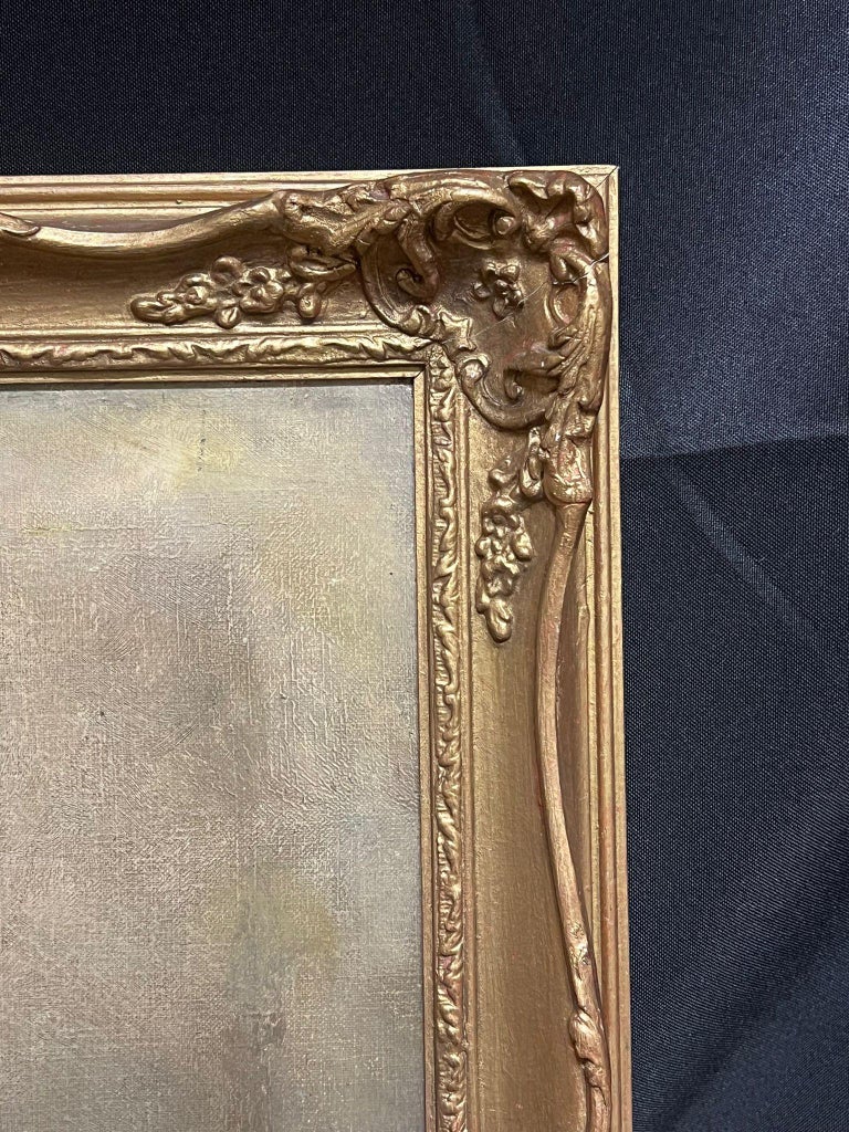 Border Terrier Portrait Signed Oil on Canvas Framed 20th Century - Image 3