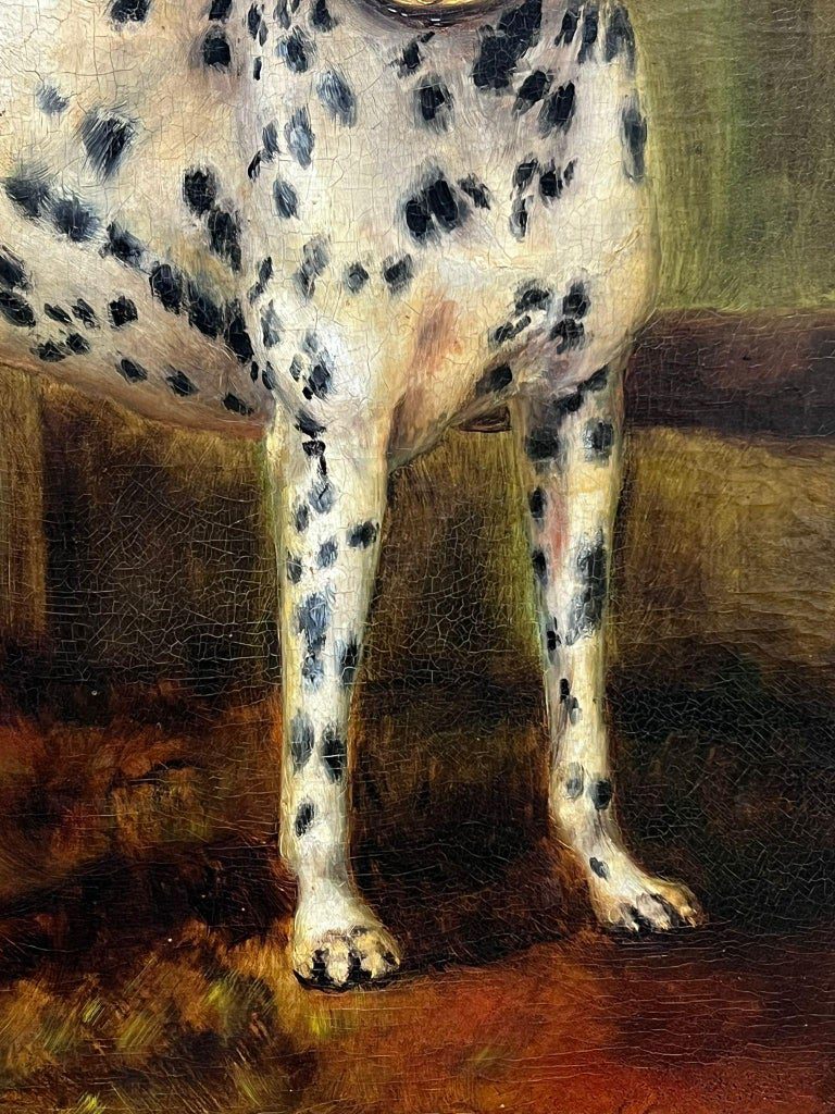 Dalmatian Dog Oil Painting, Signed 1896, Framed, British Antique - Image 4