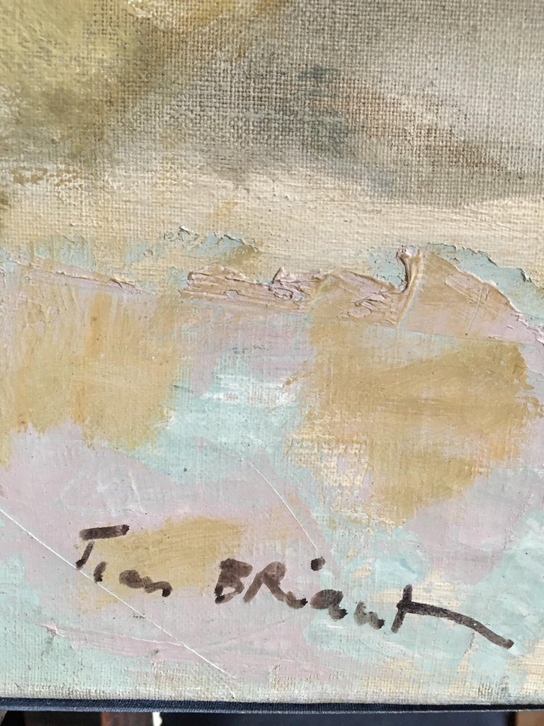 French Abstract Oil Painting Neutral Tones Jean Briant - Image 3
