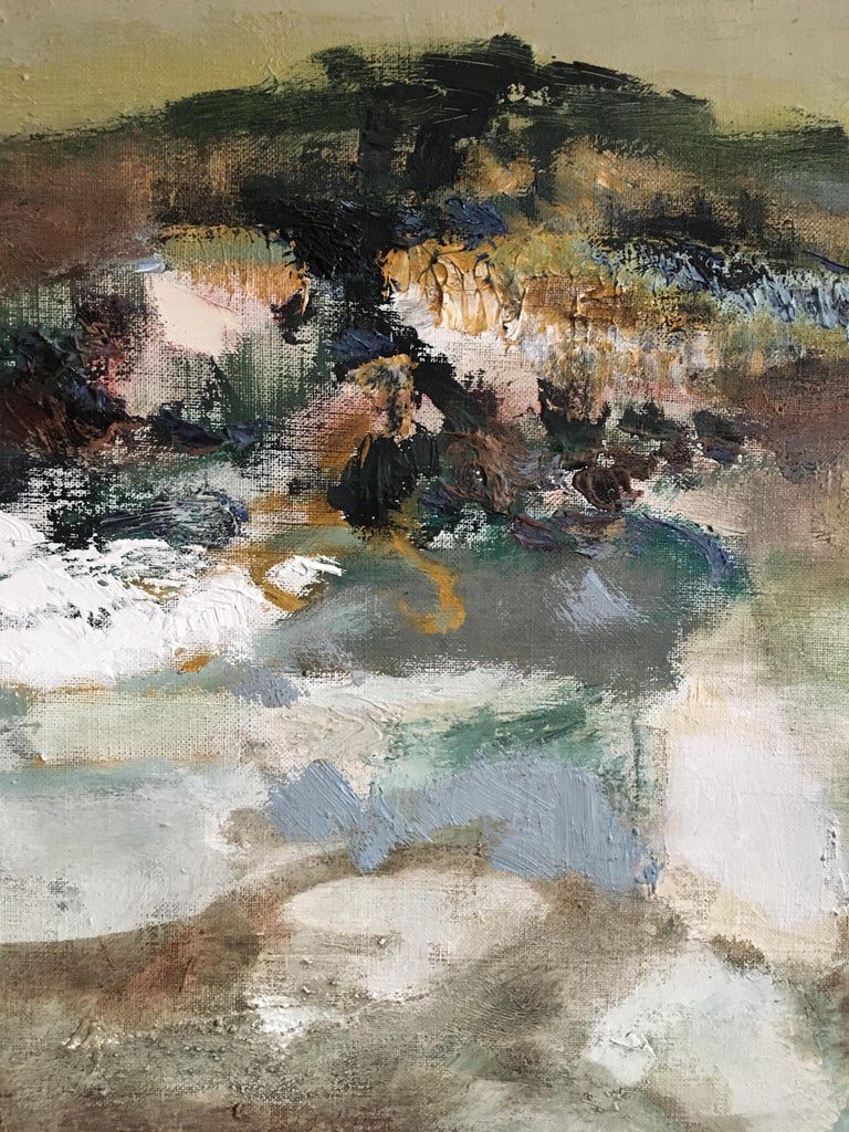 French Abstract Oil Painting Neutral Tones Jean Briant - Image 5