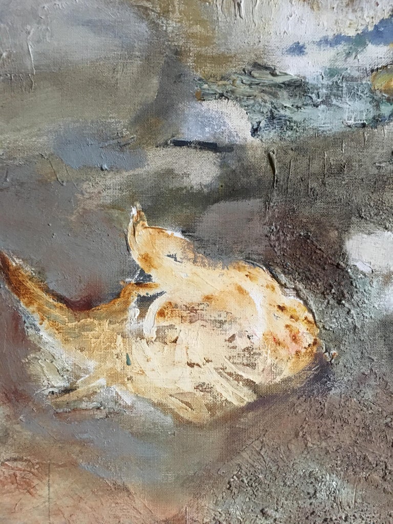 French Abstract Oil Painting Neutral Tones Jean Briant - Image 6