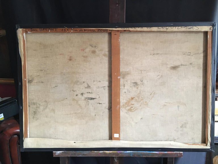 French Abstract Oil Painting Neutral Tones Jean Briant - Image 9