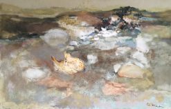 French Abstract Oil Painting Neutral Tones Jean Briant