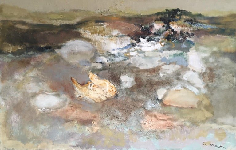 French Abstract Oil Painting Neutral Tones Jean Briant