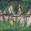 Abstract Landscape Reflection Expressionist Colour Study Large Oil Painting