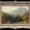 Moel Siabod North Wales Landscape with Figures and Animals on a Mountain Trail