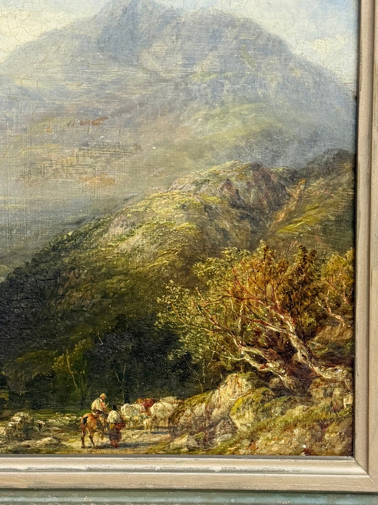 Moel Siabod North Wales Landscape with Figures and Animals on a Mountain Trail - Image 3