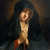 Fine Antique Italian Old Master Oil Painting Madonna of Sorrows