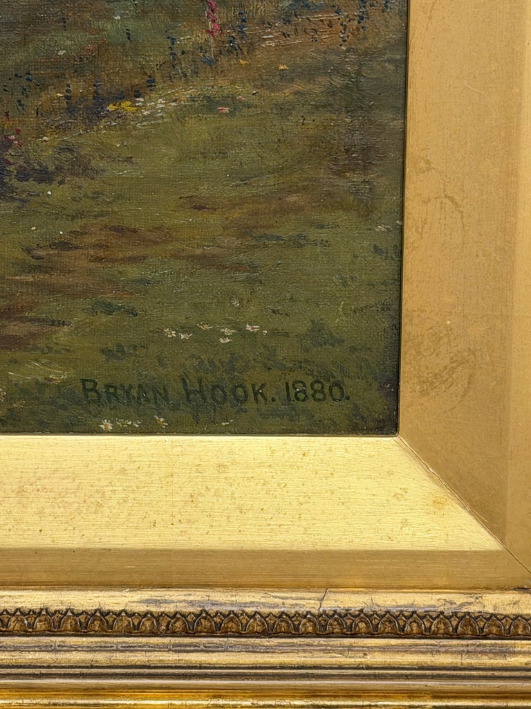 Fine 19thC Cornish Coastal Pastoral Landscape Cliffs by the Sea Oil Painting - Image 7