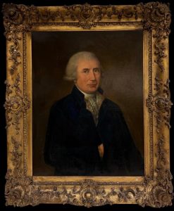 Portrait of a Gentleman in Blue Frock Coat 18th.C English School Oil Painting