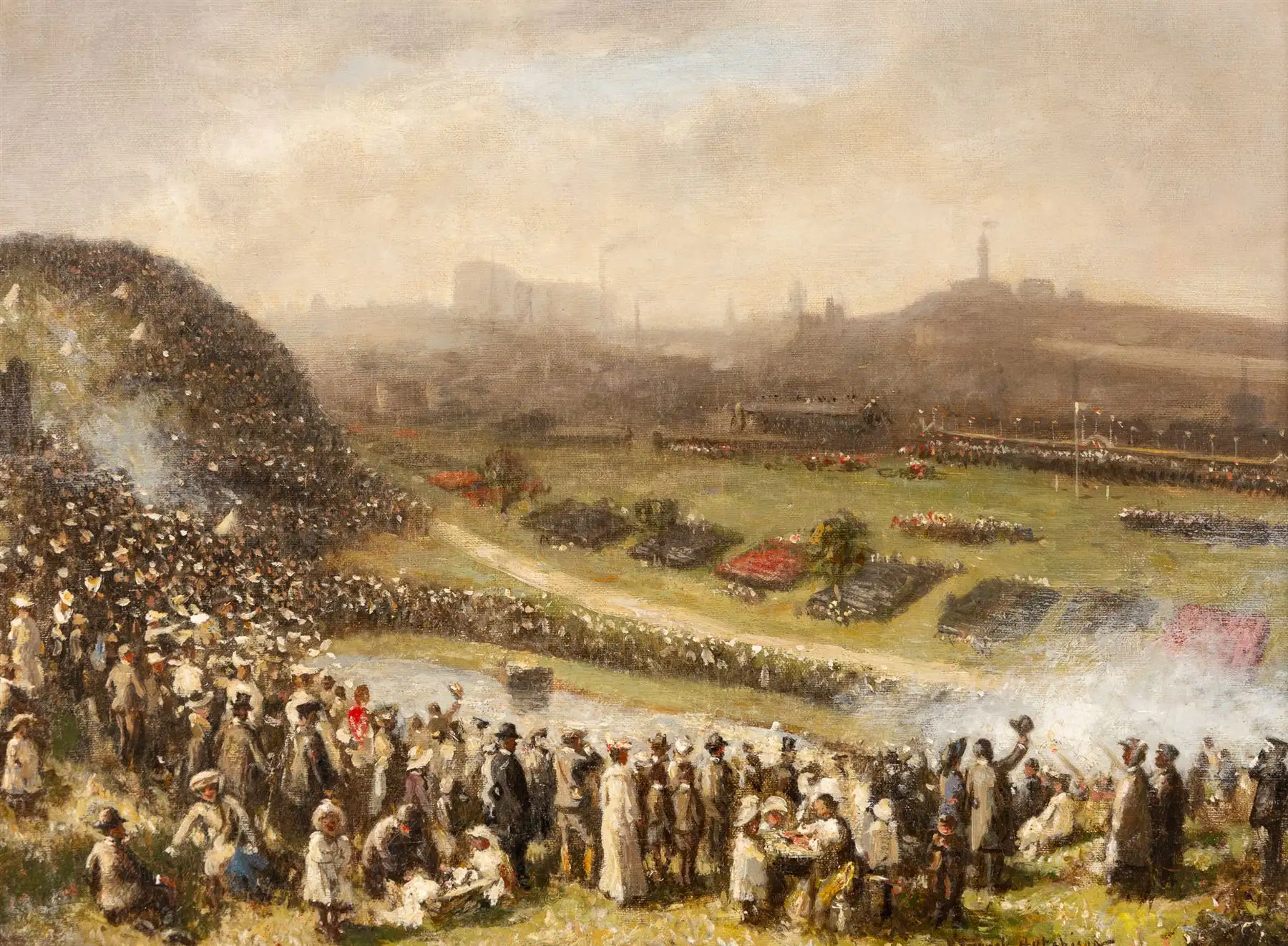 Very Rare & Important Scottish Historical Oil Painting Royal Review Edinburgh - Image 2