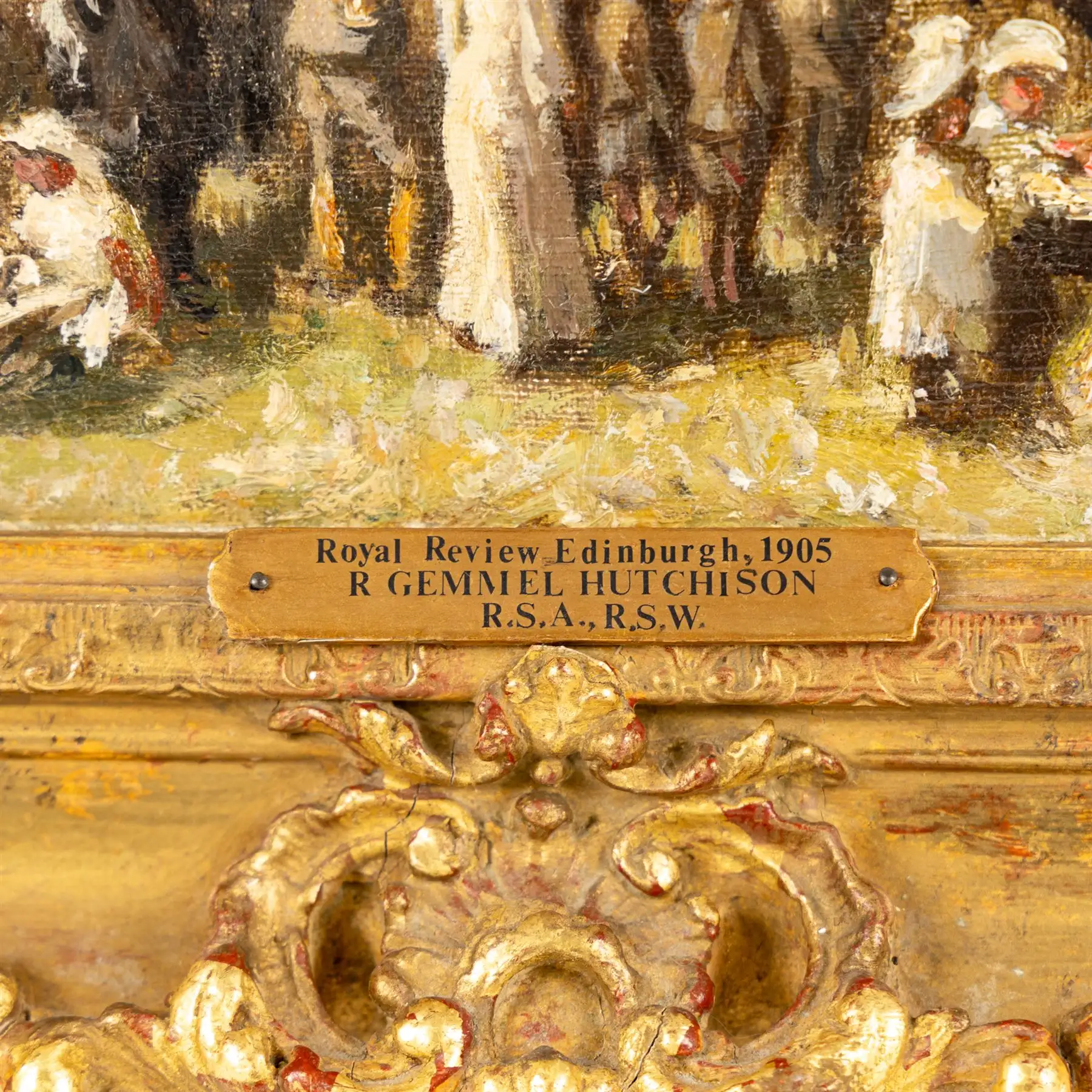 Very Rare & Important Scottish Historical Oil Painting Royal Review Edinburgh - Image 4
